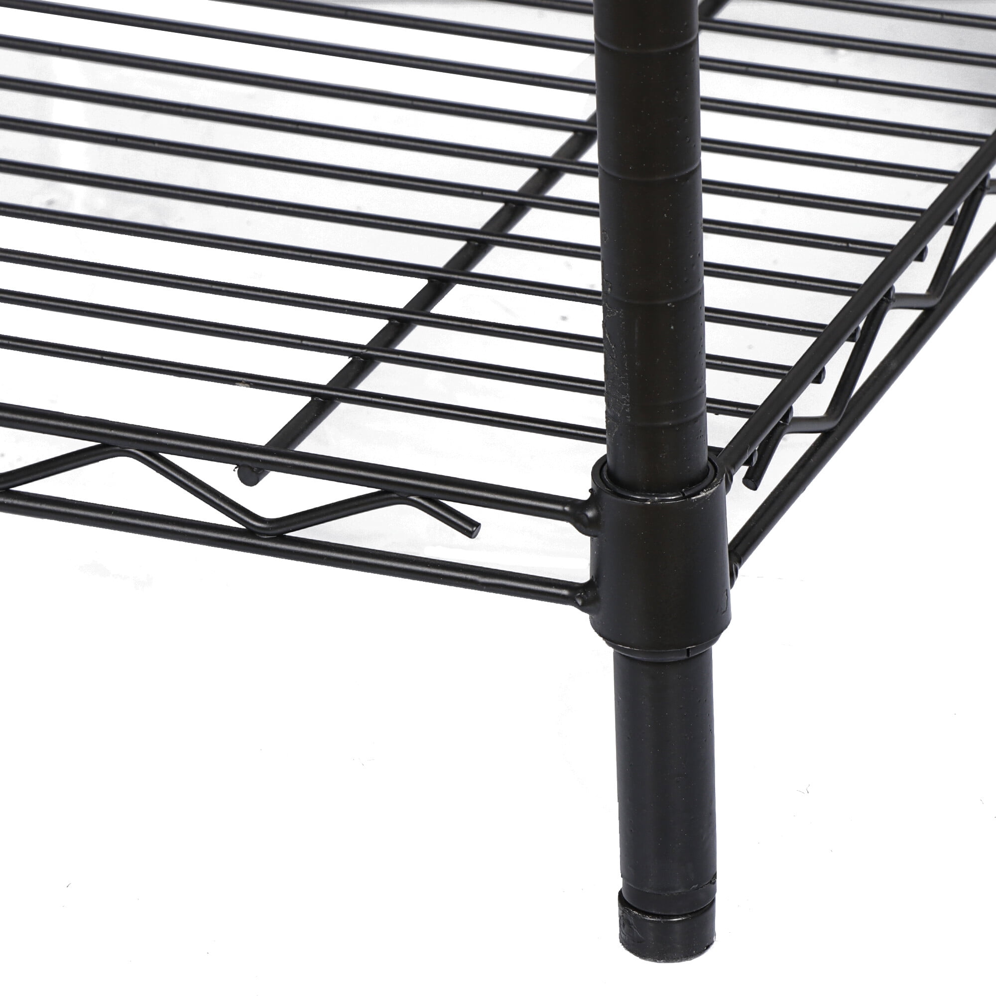 HomGarden 4-Tier Wire Shelving Storage Unit, Heavy-Duty Organizer Wire Rack W/ Adjustable Shelves, 320lbs Capacity