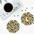 thumbnail image 4 of Yiaed Cute Cow Print Sunflower C Print Leather Coasters for Drinks - Cup Coasters Coffee Table Kitchen Table Bar, Home & Office Gifts Handmade Drink Coasters-Octagon, 4 of 6