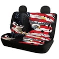thumbnail image 4 of Binienty Eagle Flag Automotive Seat Cover, Front Seat Covers with Matching Rear Split Bench, Car Seat Cover Vehicle Seat Cover 4pcs, Universal Auto Front Seats Protector, 4 of 6