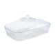thumbnail image 2 of Bandeja para servir con tapa, bandeja para frutas, transparente, multiusos, decorativa, elegante, organizador M, 2 of 9