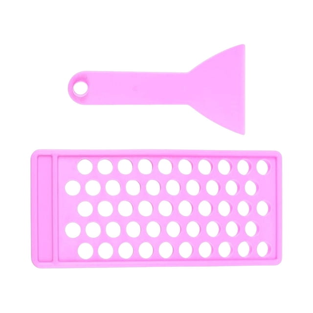 figatia Container Tray Lip Balm Making Tool 50 Holes Easy to Use Durable Accessories Lip Violet