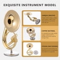 thumbnail image 3 of BRIGHTFUFU 1Set Simulated Sousaphone Model Golden Copper Desktop Ornament Creative Musical Decor, 3 of 6