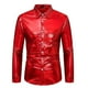 thumbnail image 1 of Blusa y camisa de manga larga con cuello vuelto para hombre, traje de escenario, moda informal, cuello vuelto, botones, camisa de manga larga, blusa para hombre, 1 of 3