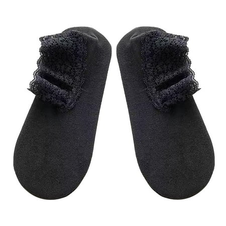 

Socks Clearance 2021 New Trendy Lace Warmer Socks Womens Warm Fuzzy Non Slip Grip Stretch Socks Black Y11
