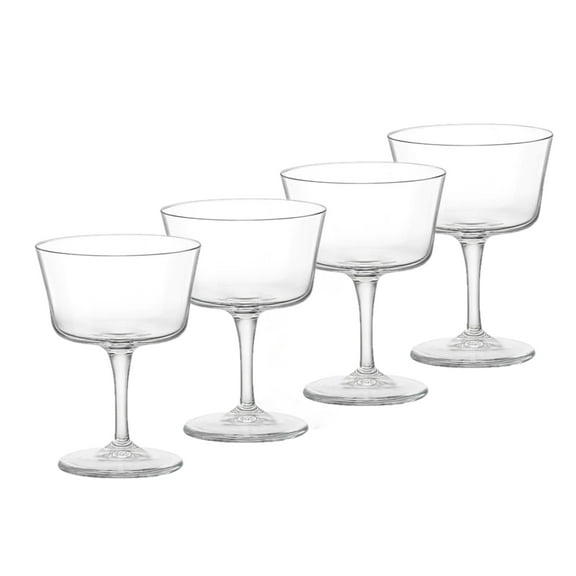 Bormioli Rocco 122114GRS021990 Novecento Stemware Fizz Glass, Set of 4, 7.5 oz, Clear