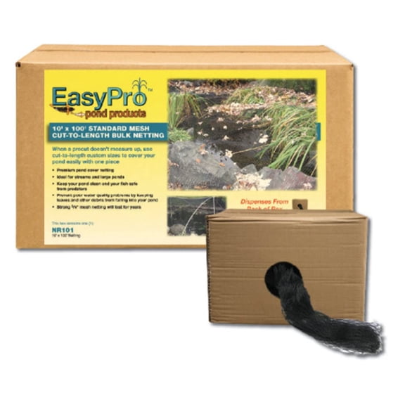 EasyPro NR101 3/4" Premium Pond Cover Polyethylene Woven Netting / 10' x 100' - Boxed