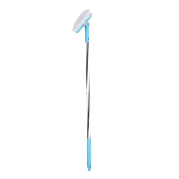 Yuarrent Cepillo de limpieza, portátil, giratorio, plegable, para mascotas, reemplazo de pelo, suelo de baño, techo, cepillos de baño, Suministros de limpieza para el hogar Azul