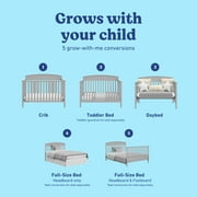 Graco Benton 5-in-1 Convertible Baby Crib, Pebble Gray