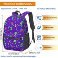 thumbnail image 3 of Alien Moon Purple Pattern 17" School Backpacks for Teens,Waterproof Oxford Fabric,S-Shape Padded Straps for School,Travel,Hiking,Camping, 3 of 6