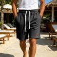 thumbnail image 2 of hlysgo Mens Summer Shorts Elastic Waist Waffle Lightweight Shorts Summer Casual Baggy Sweat Shorts with Pockets Black,4xL, 2 of 6