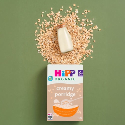 HiPP Organic Creamy Porridge 6+ Months 160g, British Import (Pack of 3)