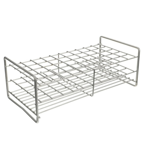 EeaseCA Test Tube Rack Holder Stand Test Tube Holder Stainless Steel Test Tube Tray Test Tube Drying Rack Test Tube Containers Laboratory Test Tube Silver