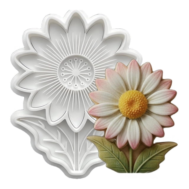 Cortadores de galletas con forma de girasol, rosa y tulipán. Moldes para hornear galletas, fondant, repostería, arcilla y manualidades. Regalos para el Día de la Madre y el Día de San Valentín.