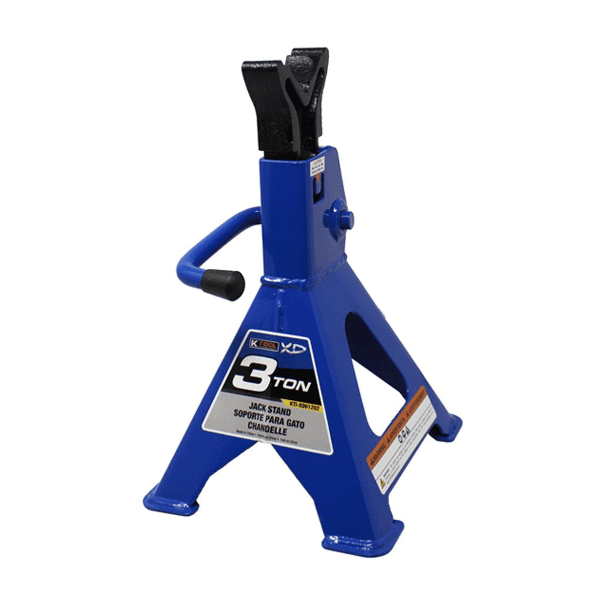 K-Tool KTIXD61202 3 Ton Jack Stands Pair, Height Ranges 11 2/5" to 16 7/10"