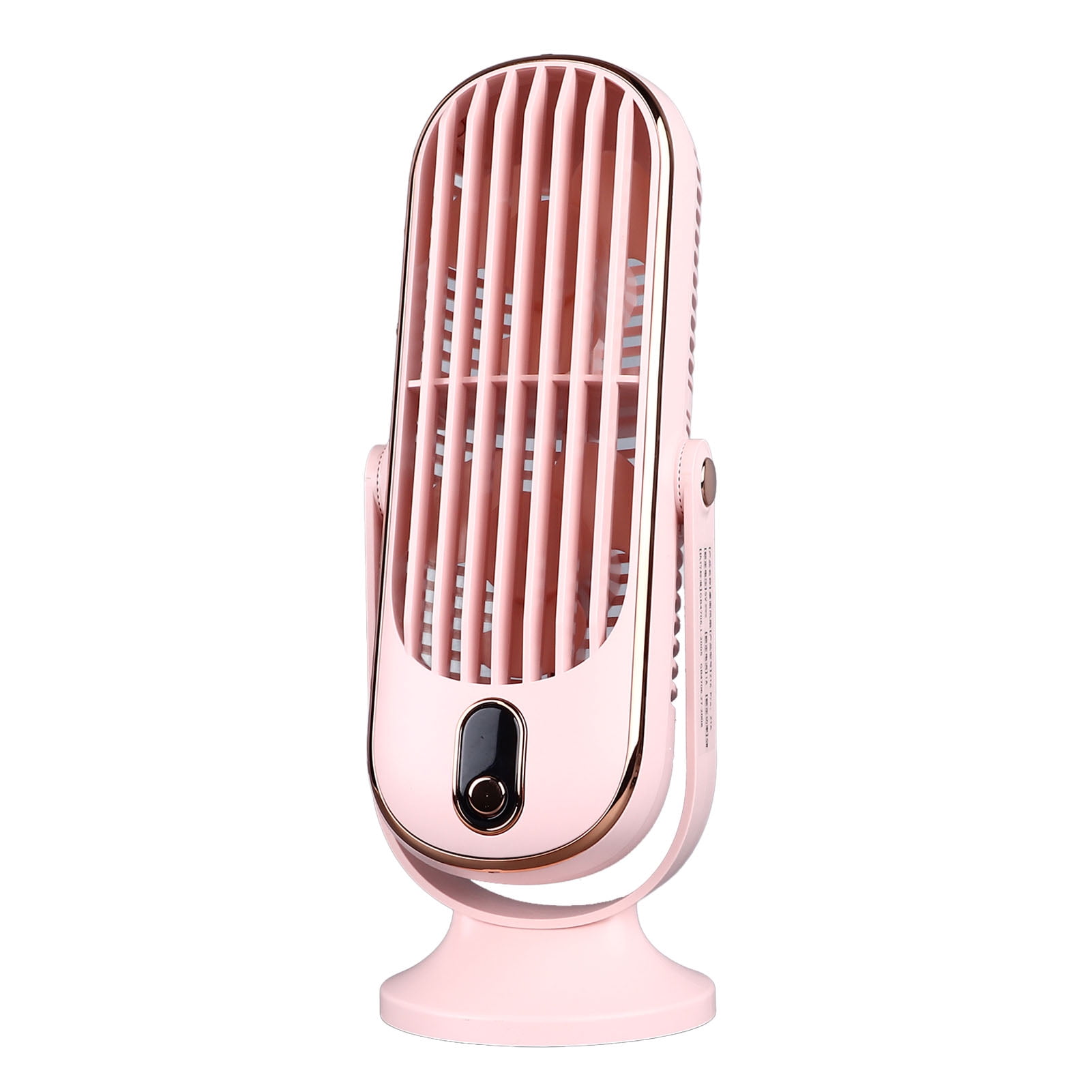 YAHHU Desktop Fan 1800mah USB Brushless Motor Oscillating Quiet 5 Speeds Desk Tower Fan for Home Car Office 10.6 inches / 27 cm Pink