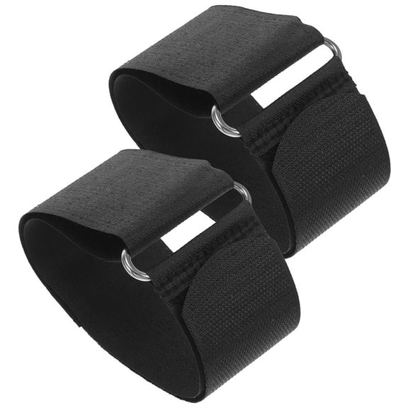 TABLZONE 1Pair Adjustable Black Rowing Machine Foot Straps with Nonslip Fastening for Exercise