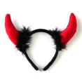 thumbnail image 3 of Cosplay Accessory 3 Sets Cattle Horned Hair Band For Halloween Celebration Featuring Stylish Red Headband Design, 3 of 4