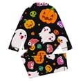 thumbnail image 4 of Hienoo Halloween Graphic Pajama Set For Girls Long Sleeve Buttons Shirts Pants Pajamas 3-14 Years, 4 of 5