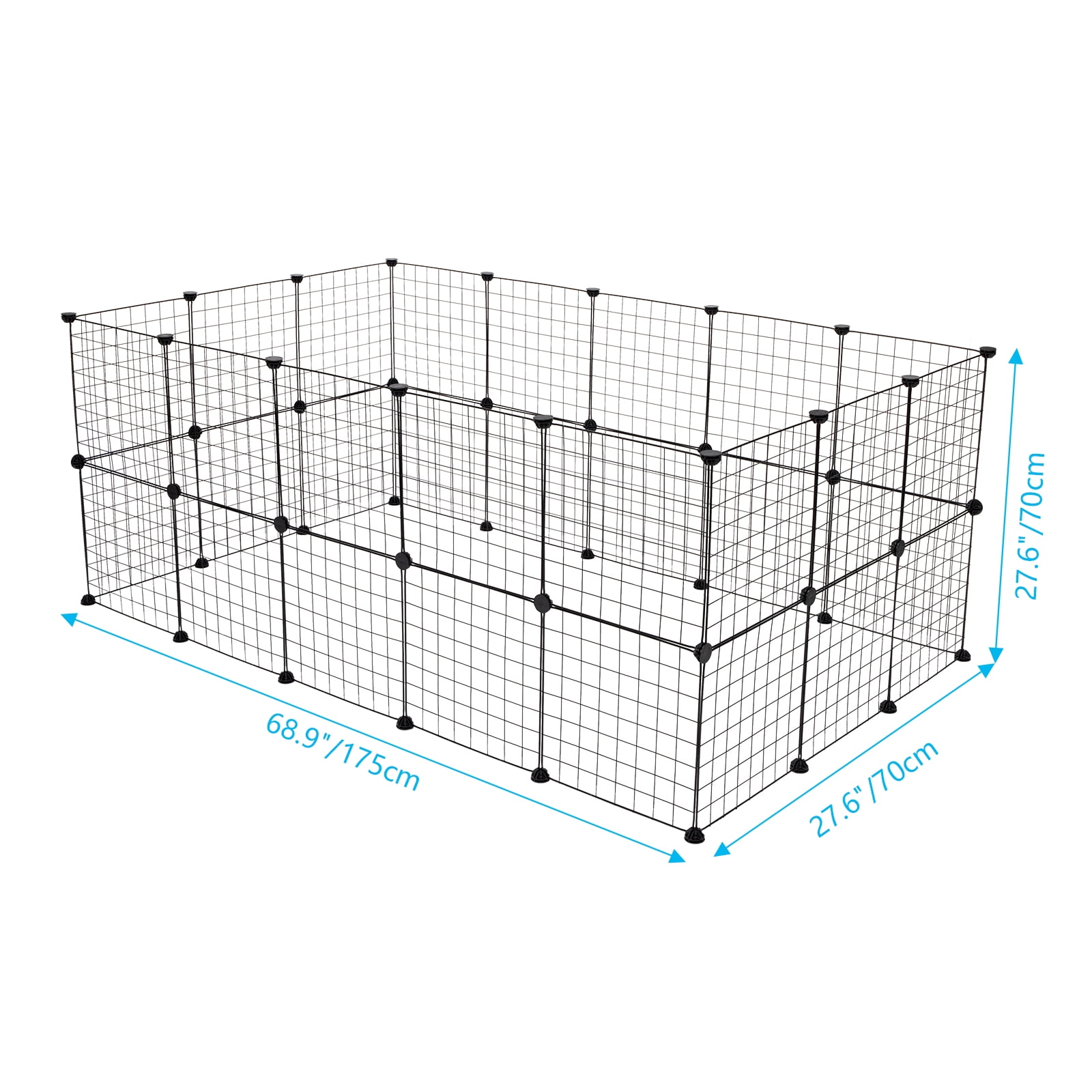 XIlee Pet Playpen, Small Animals Supplies,32 Panels Exercise Playpens Cage,Guinea Pig Cages, Rabbit Playpen, Dog/ Puppy Playpen, Indoor Portable Metal Wire Yard Fence