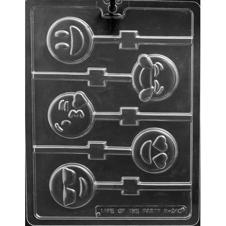 - Emoji Lollipop Sucker Chocolate Mold Candy Soap Mould Birthday Party Favor m350
