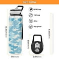 thumbnail image 3 of Blue Camouflage Pattern 1000ml Tritan Sport Bottle Straw LeakProof Food-Grade Portable Wide Handle, 3 of 7