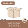 thumbnail image 6 of Corrugated Boxes 24 x 12 x 8 Inch Kraft ECT-32 Standard Strength 25 Pack, 6 of 6