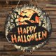thumbnail image 2 of Sombrero de bruja de Halloween, celebración navideña, letrero colgante de madera, decoración sorpresa para puerta, decoración colgante, 2 of 6