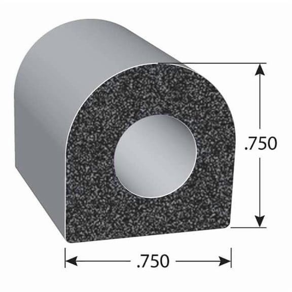 Fairchild Seal, EPDM Rubber, Black, 50 ft L RS1024-50
