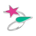 thumbnail image 1 of X Hunter Hisso Anillo Plata Gota Estrella Capas Círculo Abierto Clásico Cosplay Anime Anillo, 1 of 4