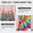 thumbnail image 6 of Colorful Tie Dye Rainbow Pattern Apron-Garden Aprons for Women with Pockets-Cotton Linen Waterproof Kitchen Cooking Gardening Aprons Adjustable for Kitchen,Cooking,BBQ and Salon 33x27 Inch, 6 of 7