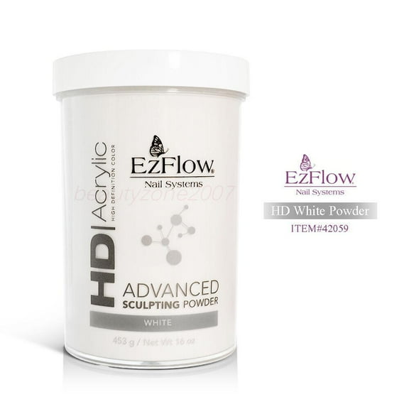 EzFlow HD High Definition Acrylic Powder - White 16oz / 453ml