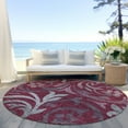 thumbnail image 6 of Addison Rugs Chantille Indoor/Outdoor Transitional Swirls Garnet Washable Round Rug, 8' x 8', 6 of 6