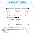 thumbnail image 4 of Fashion Clear Glasses Non Prescription  Glasses for Women Blue Light Blocking Rectangle Metal Glasses Frame, 4 of 6