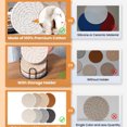 thumbnail image 4 of 8 Pcs Drink Coasters with Holder,8 Colors Absorbent Coasters for Drinks Minimalist Cup Coasters Cotton Coaster Set Woven Coasters for Coffee Table Home Decor Bar Housewarming Gift,4.3 Inch, 4 of 9