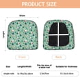 thumbnail image 3 of Light Green Christmas Village Seat Covers for Dining Room Chairs Set Of 6,Stretch Printed Washable Chair Seat Cover with Elastic Ties and Button,Removable Waterproof Couch Cushion Covers, 3 of 6