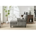 thumbnail image 2 of Chaise Lounge Indoor, Modern Upholstered Sleeper Chair and Sleeper Sofa for Living Room, Small Space, Grey, 2 of 8
