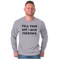 thumbnail image 5 of Funny Tell Your Cat I Said Psps Joke Plus Size Long Sleeve Graphic Tee Shirt Brisco Brands 3X, 5 of 6