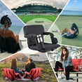 thumbnail image 6 of Stadium Seat for Bleacher & Bench Portable Folding Chair with Padded Cushion Reclining Stadium Chair with Back Support, Shoulder Straps, Zipper Bag, Black, 2PCS, 6 of 10