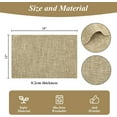 thumbnail image 2 of Placemats Set of 4, Yamaziot Double Layer Cloth Fabric Heat Resistant Place Mat, Washable Reversible Rectangle Dining Table Mats, Linen Style Coffee Khaki, 12"x18", 2 of 9