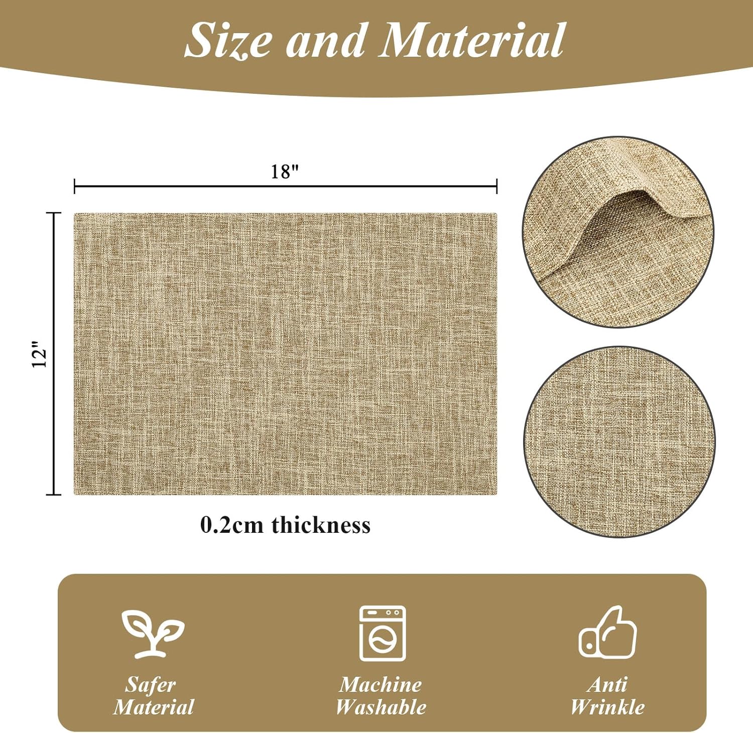 Yamaziot Reversible Fabric Placemats Set of 4 photo 2