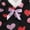 Black Hearts, variant on BambooMN Women's Heart Stripes Slippers Non-Slip Grips - Black Hearts - Medium - 1 Pair
