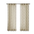 thumbnail image 2 of Fretwork Print Blackout Window Curtain, Grommet Top Window Curtain Panel for Living Room Bedroom, Scroll Geometric Fretwork Print Design Window Curtain Panel in Grommet Top, Beige+Gold, 2 of 9