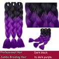 thumbnail image 2 of Ombre Jumbo Braiding Hair Extensions High Temperature Synthetic Twist Hair Multiple Colored Hair, 2 of 5