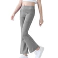 thumbnail image 5 of ATOGUTA Girls Flared Sweatpants High Waisted Leggings Yoga Bootcut Pants Full Length Bell Bottoms Size 5T-16, Gray, 5 of 6
