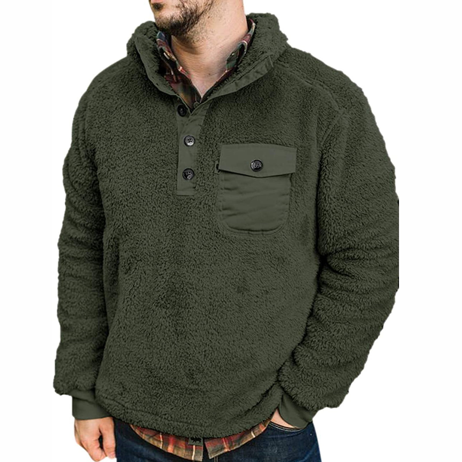 men's fleece pullover walmart