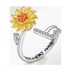 thumbnail image 1 of Rotating Sunflower Initial Letter Rings For Women Anti Anxiety Spinner You Are My Sunshine Stainless Steel Ring Birthday Jewelry, 1 of 5