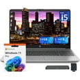 thumbnail image 1 of HP 250 G9 15.6" Full HD Anti-Glare Display, Intel Core i5-1335U, 32GB RAM, 2.16TB Storage(2TB SSD + 160GB Docking Station Set), ‎Intel Iris Xe Graphics, Wi-Fi 6, Win 11 Pro, Silver, 1 of 9