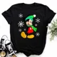 thumbnail image 1 of Camiseta de Mickey Minnie Mouse, camiseta con estampado de sombrero de Navidad, camiseta de moda para mujer, ropa femenina, camiseta Kawaii de Disney, 1 of 5