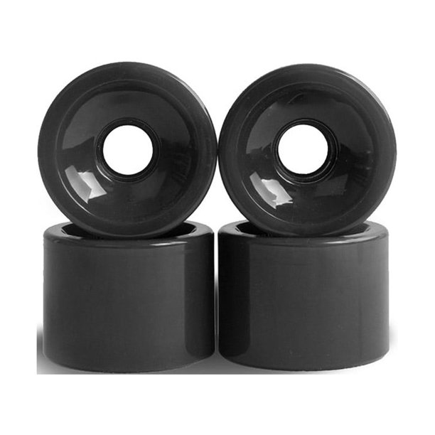 Eigraketly 4 piezas de accesorios para ruedas de patines, componente profesional modificado, componentes de monopatín, rodillos en línea para patinar Negro