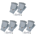 thumbnail image 1 of USB Guantes Punto Calefactados Flip Top Mittens Sin Deslizamiento para Hombres Mujeres (gris Claro), 1 of 5